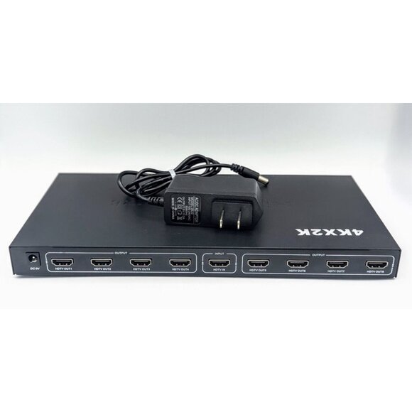 HDMI 1x8 Splitter 8 Port 1 in 8 Out HDMI Switch Full HD 1080P 3D 4Kx2K - Picture 2 of 2